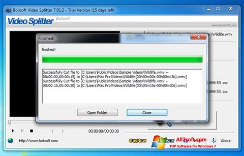 Screenshot Boilsoft Video Splitter für Windows 7