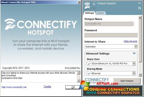 Screenshot Connectify Hotspot PRO für Windows 7
