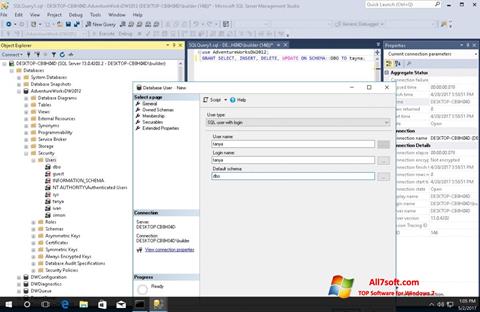 Screenshot Microsoft SQL Server für Windows 7