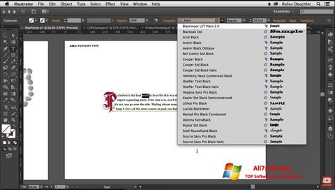 Screenshot Adobe Illustrator für Windows 7