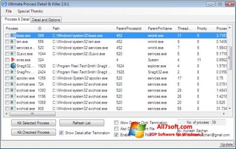 Screenshot Process Killer für Windows 7
