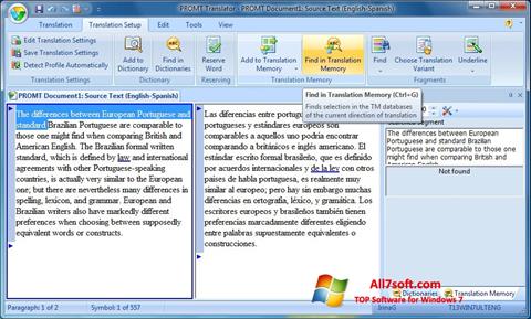 Screenshot PROMT für Windows 7