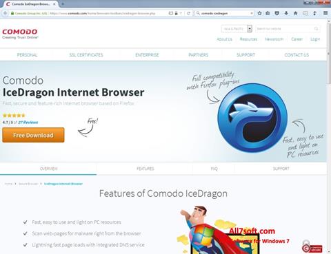 Screenshot Comodo IceDragon für Windows 7