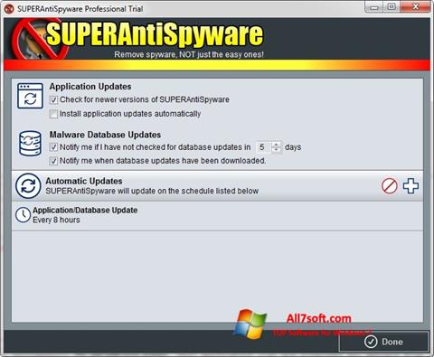 Screenshot SUPERAntiSpyware für Windows 7