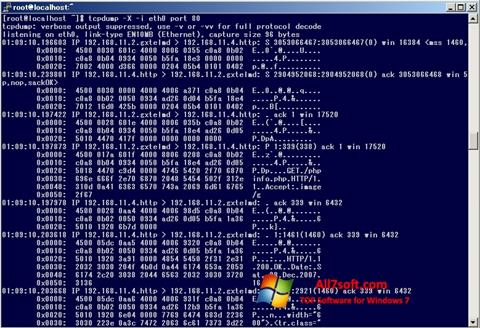 Screenshot TCPDUMP für Windows 7