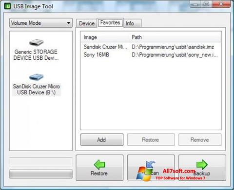 Screenshot USB Image Tool für Windows 7