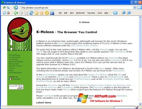 Screenshot K-Meleon für Windows 7