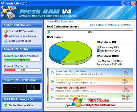 Screenshot Fresh RAM für Windows 7