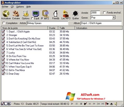 Screenshot Audiograbber für Windows 7