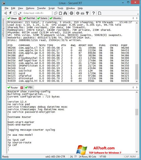 Screenshot SecureCRT für Windows 7