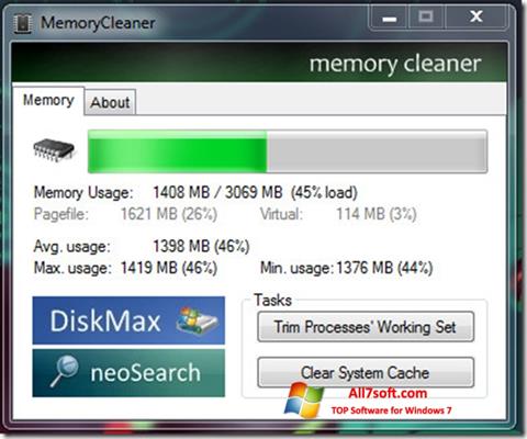 Screenshot Memory Cleaner für Windows 7
