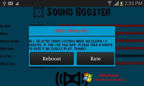 Screenshot Sound Booster für Windows 7