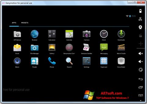 Screenshot Genymotion für Windows 7