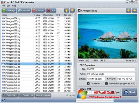 Screenshot Image To PDF Converter für Windows 7
