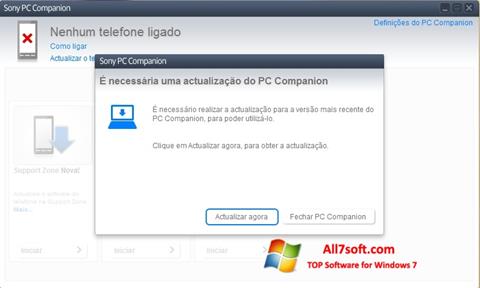 Screenshot Sony PC Companion für Windows 7
