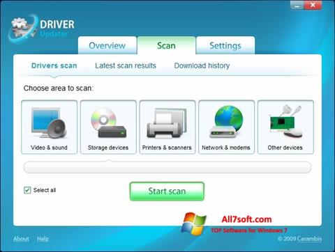 Screenshot Carambis Driver Updater für Windows 7