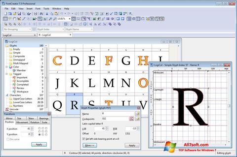 Screenshot Font Creator für Windows 7