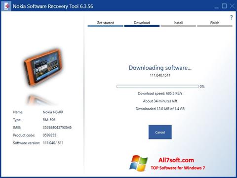Screenshot Nokia Software Recovery Tool für Windows 7