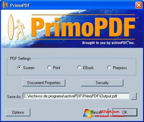 Screenshot PrimoPDF für Windows 7
