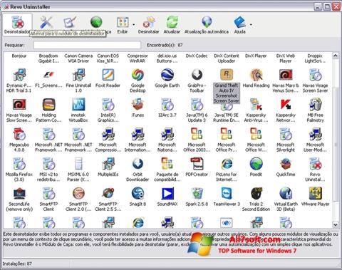 Screenshot Revo Uninstaller für Windows 7