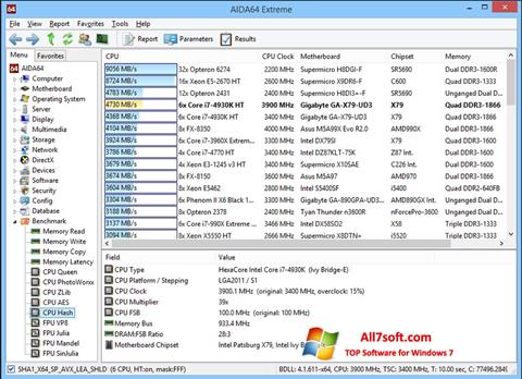 Screenshot AIDA32 für Windows 7