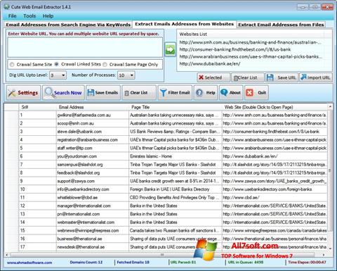 Screenshot eMail Extractor für Windows 7
