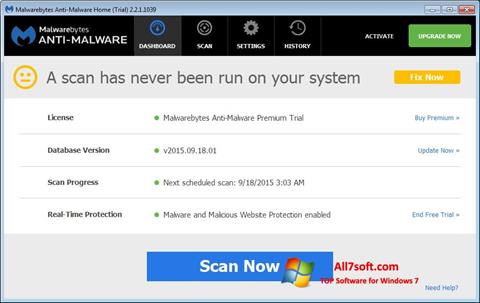 Screenshot Malwarebytes Anti-Malware für Windows 7