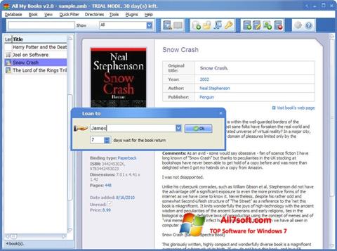 Screenshot All My Books für Windows 7