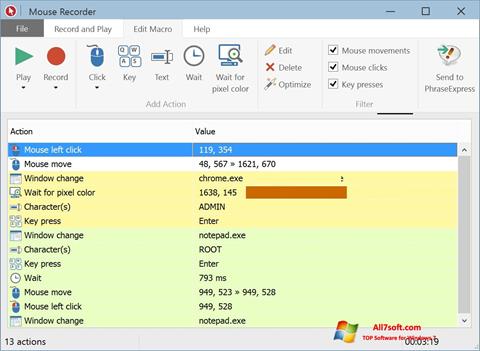 Screenshot Mouse Recorder für Windows 7