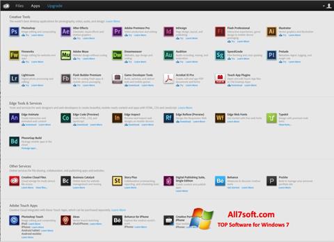 Screenshot Adobe Creative Cloud für Windows 7