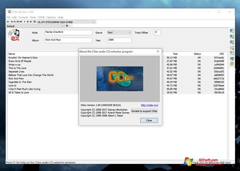 Screenshot CDex für Windows 7