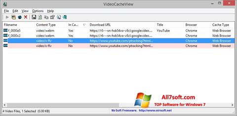 Screenshot VideoCacheView für Windows 7