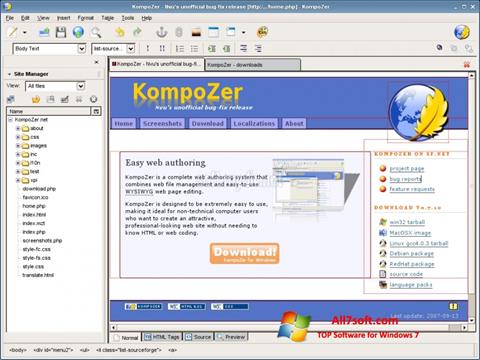 Screenshot KompoZer für Windows 7