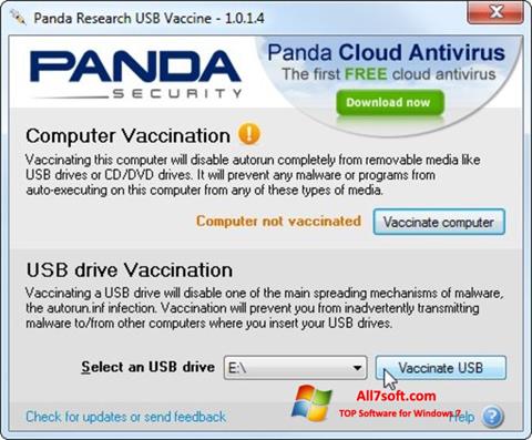 Screenshot Panda USB Vaccine für Windows 7