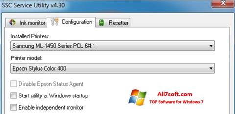 Screenshot SSC Service Utility für Windows 7