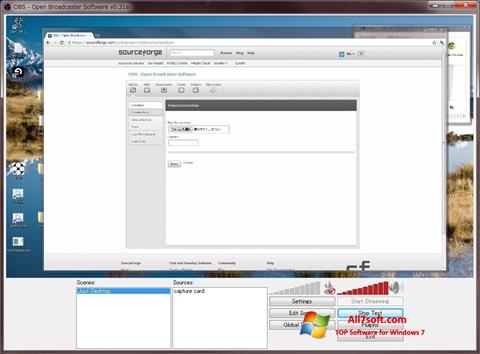 Screenshot Open Broadcaster Software für Windows 7
