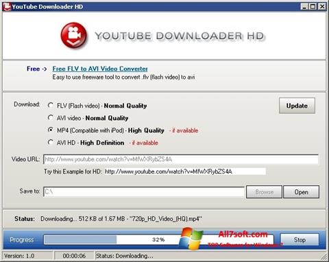 Screenshot Youtube Downloader HD für Windows 7