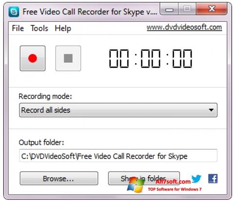Screenshot Free Video Call Recorder for Skype für Windows 7