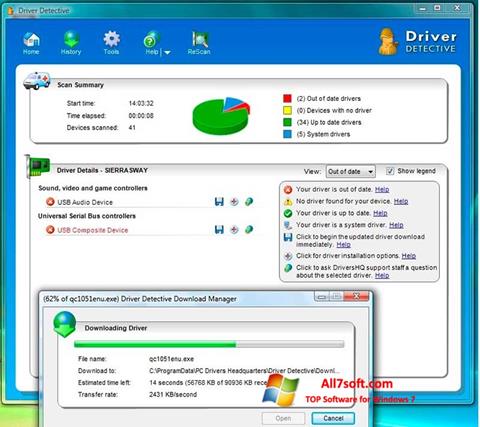 Screenshot Driver Detective für Windows 7