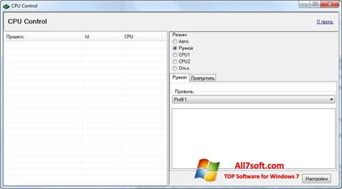 Screenshot CPU-Control für Windows 7