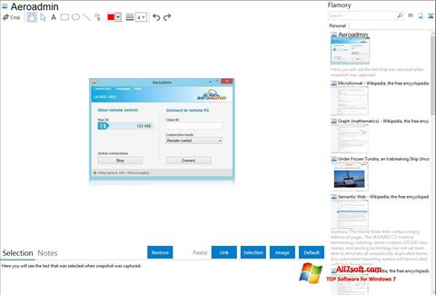 Screenshot AeroAdmin für Windows 7