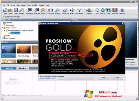 Screenshot ProShow Gold für Windows 7