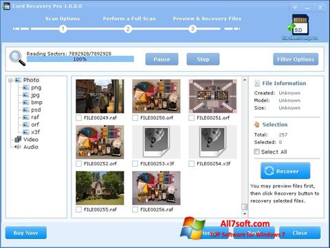 Screenshot CardRecovery für Windows 7