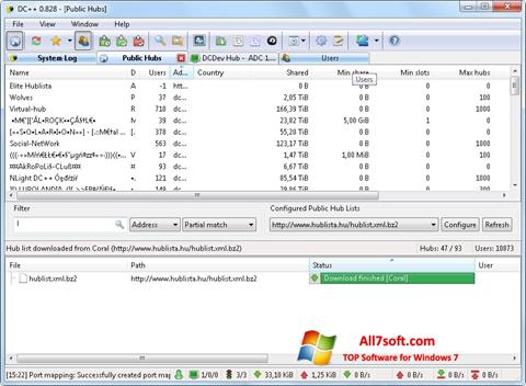 Screenshot DC++ für Windows 7