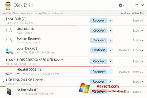 Screenshot Disk Drill für Windows 7