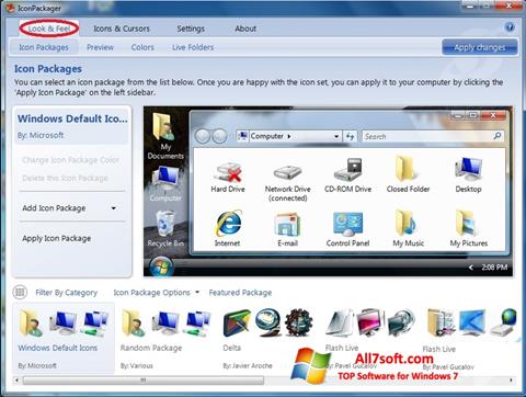 Screenshot IconPackager für Windows 7