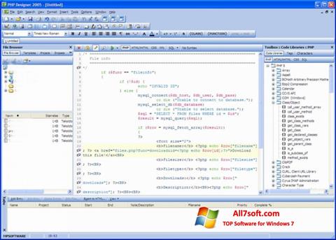 Screenshot phpDesigner für Windows 7
