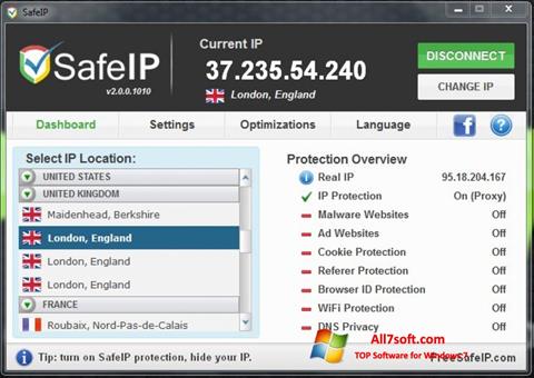Screenshot SafeIP für Windows 7