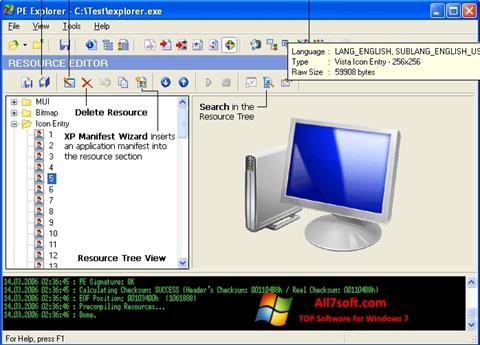 Screenshot PE Explorer für Windows 7