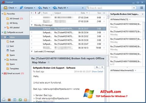 Screenshot FoxMail für Windows 7